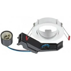 Kit Spot + Douille GU10 75mm Blanc Pivotant SYLVANIA