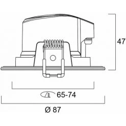 SPOT ENCASTRE LED IP44 ORIENTABLE BLANC NEUTRE 4000K 5W 420 LUMENS - SYLVANIA -SYLVANIA Soldes Boutique 14893676 5