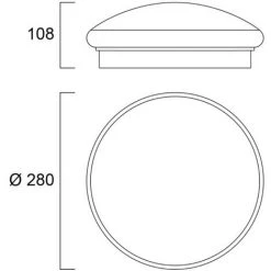 Hublot Extérieur LED 10W Ø 280mm Polycarbonate 4000K 760lm 230V 120° IK07 IP44 CLIO 280 HO SYLVANIA 3079106 -SYLVANIA Soldes Boutique 17677721 4