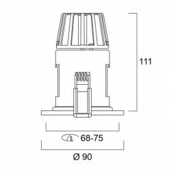 Spot Led Encastré Fixe 8W égal à 83W 840 IP65 DIM SYLVANIA -SYLVANIA Soldes Boutique 23520564 5