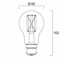 Ampoule Led STD B22 827 4,5W égal à 40W Sat Fil SYLVANIA -SYLVANIA Soldes Boutique 26196749 5