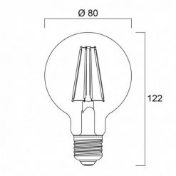 Ampoule Led G80 E27 827 5,5W égal à 50W Cla Fil SYLVANIA -SYLVANIA Soldes Boutique 26196758 5