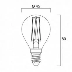 Ampoule Led SPH E14 827 4,5W égal à 40W Sat Fil SYLVANIA -SYLVANIA Soldes Boutique 26196763 5