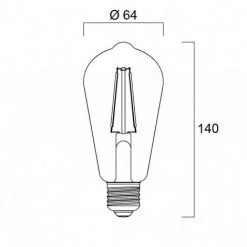 Ampoule Led EDI E27 827 6W égal à 60W Cla Fil SYLVANIA -SYLVANIA Soldes Boutique 26196805 5
