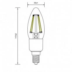Ampoule Led FLA E14 827 4,5W égal à 40W Cla Fil Dim SYLVANIA -SYLVANIA Soldes Boutique 26196854 5