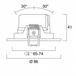 Spot Led Encastré 6W égal à 50W 840 DIM SYLVANIA -SYLVANIA Soldes Boutique 28222387 4