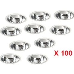 Lot De 100 Plafonniers Encastrés Fluo 1x18W Ø 190mm Pour Lampe G24q-2 (non Incl) 230V INSAVER 175 HE SYLVANIA 3025860