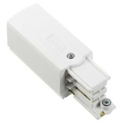 Sylvania XTS12-3 Connecteur D'extrémité Alimentation Droite Pour Rail Global Trac Pro - Blanc