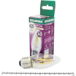 Sylvania ToLEDo E27 Bougie Filament Claire 4W 420lm - 827 Blanc Très Chaud | Équivalent 40W -SYLVANIA Soldes Boutique 55934945 4