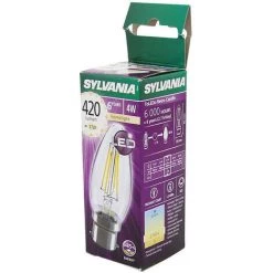 Sylvania ToLEDo B22 Bougie Filament Claire 4W 420lm - 827 Blanc Très Chaud | Équivalent 40W -SYLVANIA Soldes Boutique 55935004 3