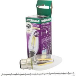 Sylvania ToLEDo B22 Bougie Filament Claire 4W 420lm - 827 Blanc Très Chaud | Équivalent 40W -SYLVANIA Soldes Boutique 55935004 4