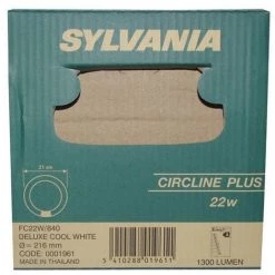 SYLVANIA - Ampoule Fluocompacte Circline - D: 22 Cm - 22 W - Blanc Brillant - 4 000 K