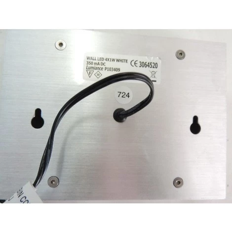 Applique Murale Led Blanc Acier Brossé 4X1W 12V 130X95X30mm (alim 350mA Non Fournie) WALL LED LUMIANCE SYLVANIA 3064520 5 Applique Murale Led Blanc Acier Brossé 4X1W 12V 130X95X30mm (alim 350mA Non Fournie) WALL LED LUMIANCE SYLVANIA 3064520 – Image 3